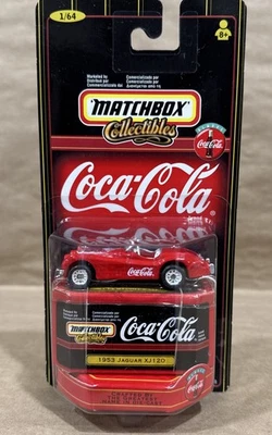 Matchbox Collectibles Coca Cola Logo Red 1953 Jaguar XJ 120 Die-Cast 1998 1:64 - Image 1 of 4