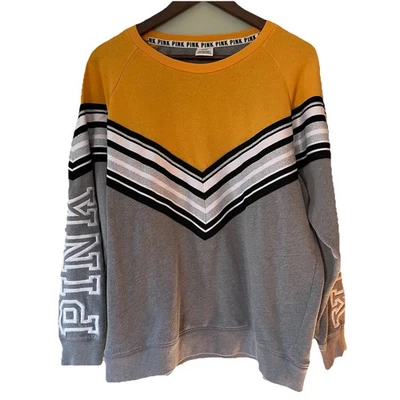VICTORIA'S SECRET Sudadera Rosa Crew Talla Mediana Pittsburgh Steelers ¡Colores! Foto 1 de 4