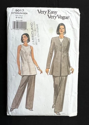 Vogue 9017 Misses Jacket, Top, Pants Easy Vintage 1994 Pattern size 8-12 Uncut - Image 1 of 3