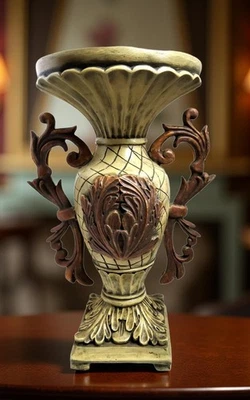 vintage 1980's resin Empire/Greek Style vase/plant Stand - Image 1 of 4