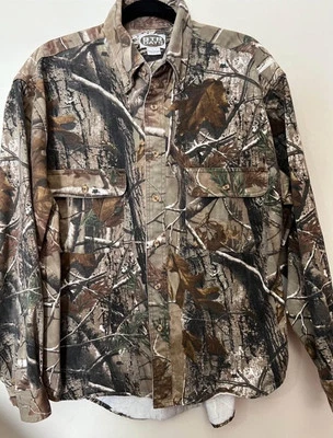 Mens RealTree Camouflage Long Sleeve Shirt Hunting Fishing Real Tree L 25-1124 - Image 1 of 4