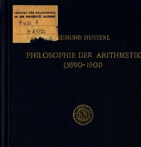 Philosophie der Arithmetik: Mit Ergänzenden Texten 18901901 Husserl, Edmund und - Foto 1 di 3