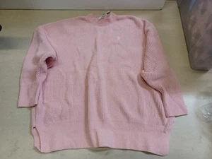 PINK Chenille Crewneck Pullover, LG - Picture 1 of 3