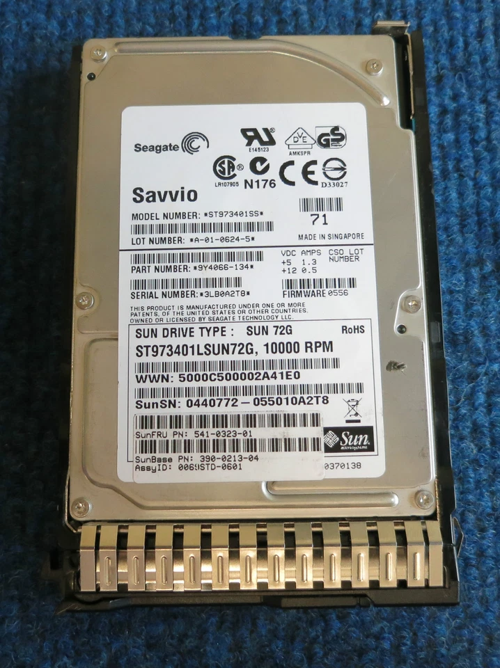 Seagate ST973401SS 9Y4066-134 Savvio 72GB 10000 RPM 8MB SAS 2.5" Hard Drive - Image 1 of 1