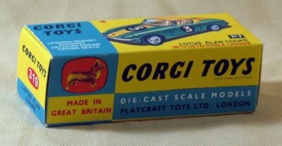 CORGI TOYS 319 LOTUS ELAN  BOITE  COPIE REPRO VIDE - Photo 1/4