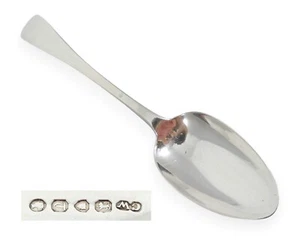 Antique Victorian 1854 Sterling Silver Dessert Spoon Old English Charles Wallis - Picture 1 of 9