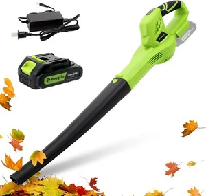 21V Cordless Leaf Blower Handheld Electric Variable Speed Blow Dust Lawn Care US - Picture 1 of 6