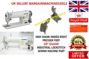 HIGH SHANK HINGED RIGHT PRESSER FOOT 3/8" 12463HR INDUSTRIAL SEWING MACHINE PART - Picture 1 of 3