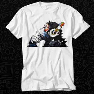 Banksy DJ Monkey Thinker with Headphones Best Seller T Shirt 469 - Picture 1 of 2