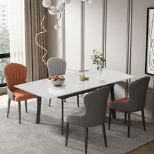 Modern Extendable Dining Table 130-160cm Extending Marble Kitchen Dinner Table