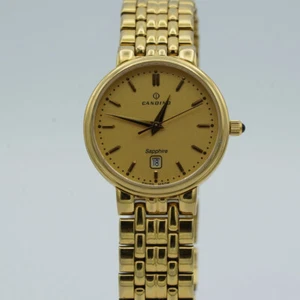 Candino Women Watch Steel Gold Plated 28mm Quartz Vintage 3 - Picture 1 of 9