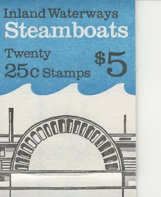 USA 1989 MNH COMPLETE BOOKLET INLAND WATERWAYS STEAMBOATS - Image 1 of 2