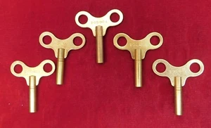 5er Set Uhrenaufzugsschlüssel 3,25 mm #4 NEU Sparer Posten massiv Messing Zahl 4 Größe - Bild 1 von 1