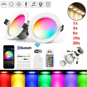 5W LED Smart Downlight Bluetooth WIFI Control RGBWC LED Ceiling Round Spotlight - Afbeelding 1 van 48
