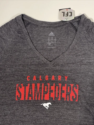 NEW CFL Adidas womens V neck t shirt YOU PICK 1 Calgary Saskatchewan Edmonton Cover