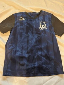 Y Xs Boys Soccer T Shirt In Blue And Says Apex With Jersey Number 7 - Picture 1 of 3