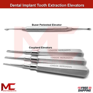 Dental Tooth Extracting Oral Surgery Implant Periosteal Buser Coupland Elevators - Picture 1 of 5