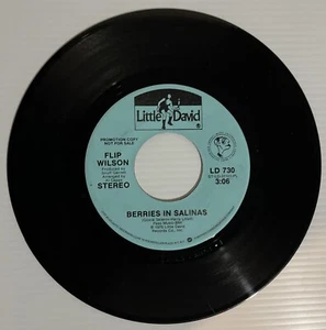 Flip Wilson - Berries In Salinas 1975-7’ Single 45rpm Promotional Record - Picture 1 of 4