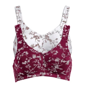 UK Ladies Plus Size Bra Soft Wireless Full Coverage Bra for Everyday Wear 34-50 - Picture 1 of 24