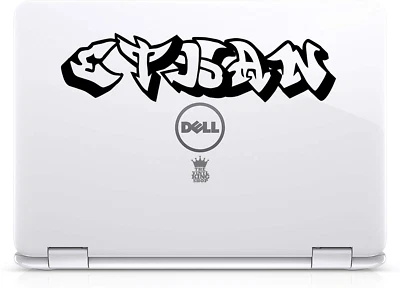 Personalised Laptop Name Sticker - Custom Graffiti Font Vinyl Decal Car 20cm 8" - Image 1 of 4