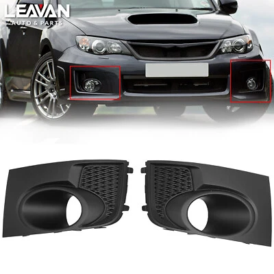 Pair Fog Light Lamp Bezel Cover Frame Black For Subaru Impreza WRX STi 2011-2014 - Image 1 of 4