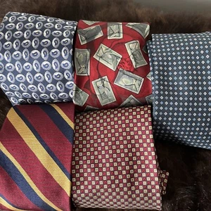 5 Silk Ties Brooks Brothers Robert Talbott Nordstrom Lot - Picture 1 of 12
