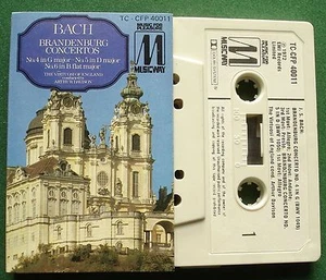 Bach Brandenburg Concertos 4 5 & 6 Virtuosi England Davison Cassette Tape TESTED - Picture 1 of 3