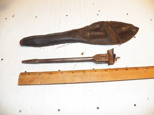 1913 H. S. B. & CO. "OUR VERY BEST" Expansive Auger Drill Bit w/ Leather Case - Picture 1 of 7