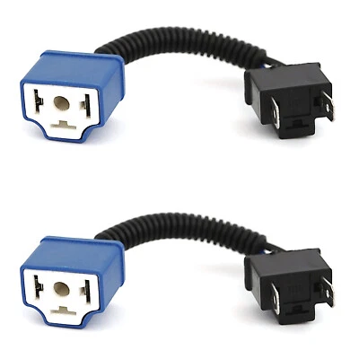 Adaptador de faro de haz alto de cerámica H4 HB2 par de enchufes de bombilla de 5-3/4" y 4x6" Foto 1 de 4