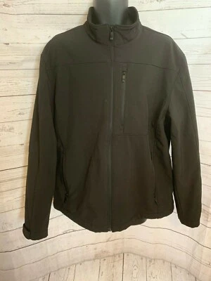 Chaqueta Johnston & Murphy Para Hombre Cremallera Completa Cuello Embudo Negra Talla XL Foto 1 de 4