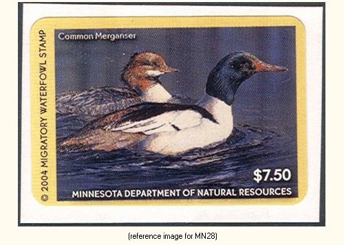 D2K Minnesota Duck Stamp 2004 $7.50 s/adh w/backg - Image 1 of 1