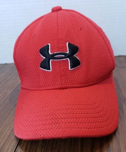 Under Armour Classic Fit Red With Black Logo Youth Small/Medium Hat Cap - Picture 1 of 12