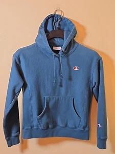 Vintage Champion Hoodie Sweatshirt Reverse Weave Womans Small With Front Pocket - Picture 1 of 7
