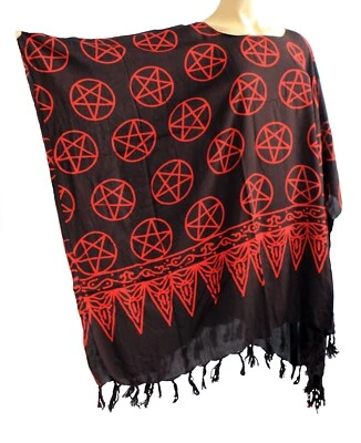 Femmes Caftan Court Poncho Tunique Haut Plage Vêtement Grand Taille Pentagramme - Photo 1/4