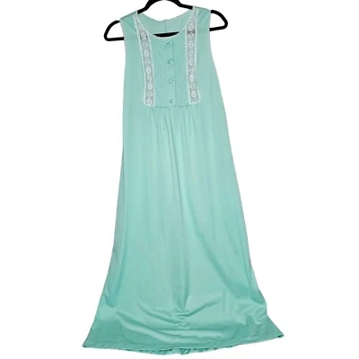 Vestido de Noche Largo Vintage Años 70 JC Penney Gaymode Sin Mangas Verde Menta Estilo 6206 Foto 1 de 4