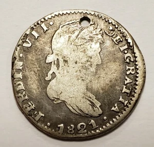 1821 RG Mexico 1 Real Zacatecas - War of Independence - KM-83.3 - SKU-F5916 - Picture 1 of 2