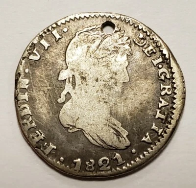 1821 RG Mexico 1 Real Zacatecas - War of Independence - KM-83.3 - SKU-F5916 - Image 1 of 2