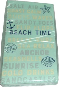 SERVILLETAS PARA INVITADOS COSTEROS ~ 26 quilates ~ 2 capas ~ 15 2/3" X 11 2/3" ~ HORA DE LA PLAYA - Imagen 1 de 1