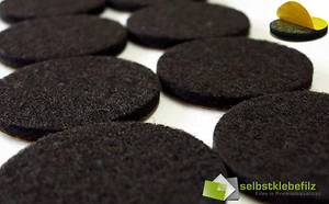 Filzgleiter rund Ø 62 mm braun | ab 4St. | stark selbstklebend 3,5mm dick - Picture 1 of 2