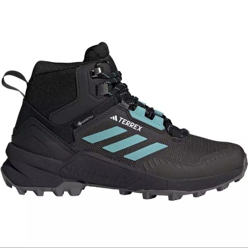 NUOVA Adidas TERREX GORE TEX Swift R3 Mid GTX donna Core nero nuovo di zecca ton grigio 6 5