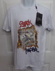 Bleecker & Mercer NWT Men's Medium Cash Money 'Stack Paper' T-Shirt - Picture 1 of 4