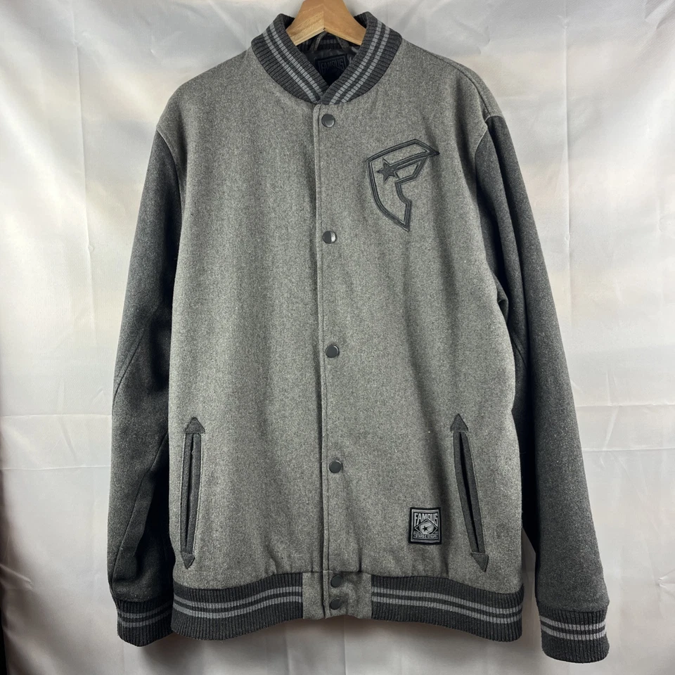 Chaqueta Universitaria Famous Stars & Straps XL Bordada Familia Lana Bombardero Rara De Colección Foto 1 de 4