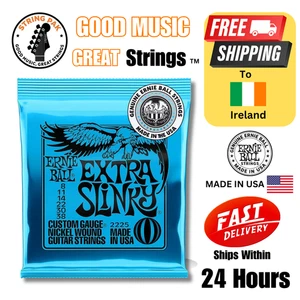 Ernie Ball Extra Slinky Electric Guitar Strings 8-38 +2 FREE Strap Locks - Picture 1 of 5