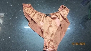 SILKY SOFT SATIN GLOSSY TANGA FLUTTER KNICKERS SIZE W 30-42/44 INCH AU 17 - Picture 1 of 2