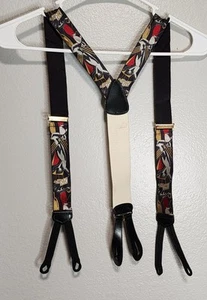 Rare Silk Trafalgar Suspenders Limited Edition Braces Dancing Couple - Picture 1 of 6