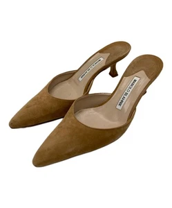 Manolo Blahnik Pumps Women's Size 36.5 Brown Suede - Picture 1 of 7