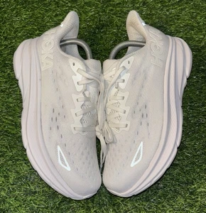 Zapatos para correr Hoka One One Clifton 9 anchos para mujer talla 8,5D triple blanco - Imagen 1 de 6