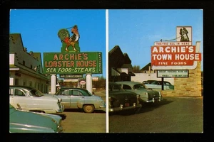 Restaurant postcard Roanoke, Virginia VA Archie's Lobster House chrome - Picture 1 of 2