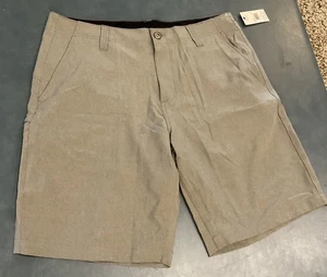 VOLCOM Men’s Size 33 Gray Flat Front Chino Dress Shorts NWT $55 - Picture 1 of 6
