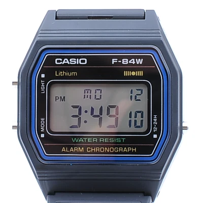 [Brand New] Casio F-84W-1QJH Black Light Men's Standard Digital Wristwatch - Image 1 of 4